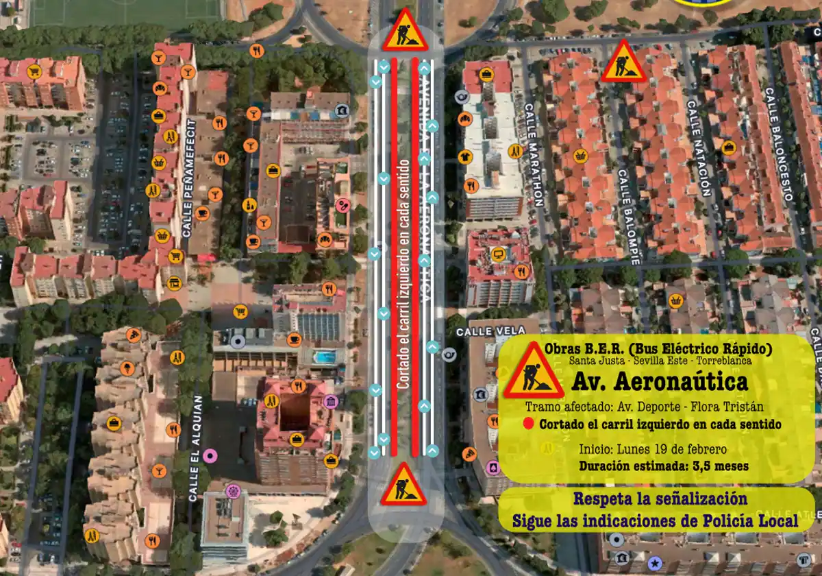 El lunes comienzan las obras del tranvía en Sevilla Este