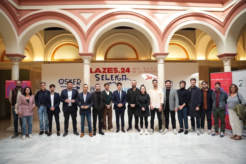 La Diputación llenará de arte las paredes de cuatro ciudades sevillanas con 'Plazes.24'.