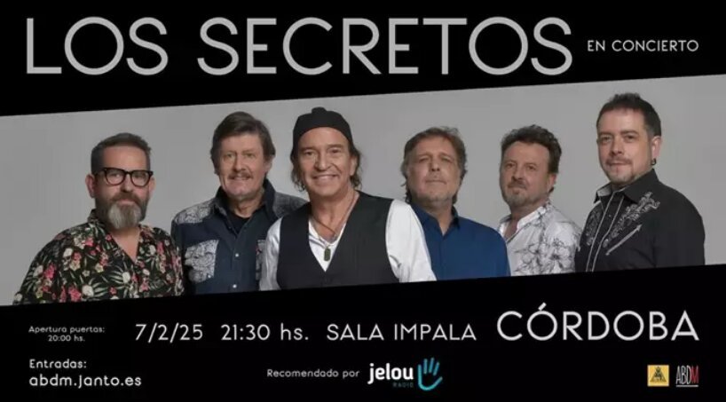 Los Secretos celebran un concierto el 7 de febrero en la Sala Impala de Córdoba.