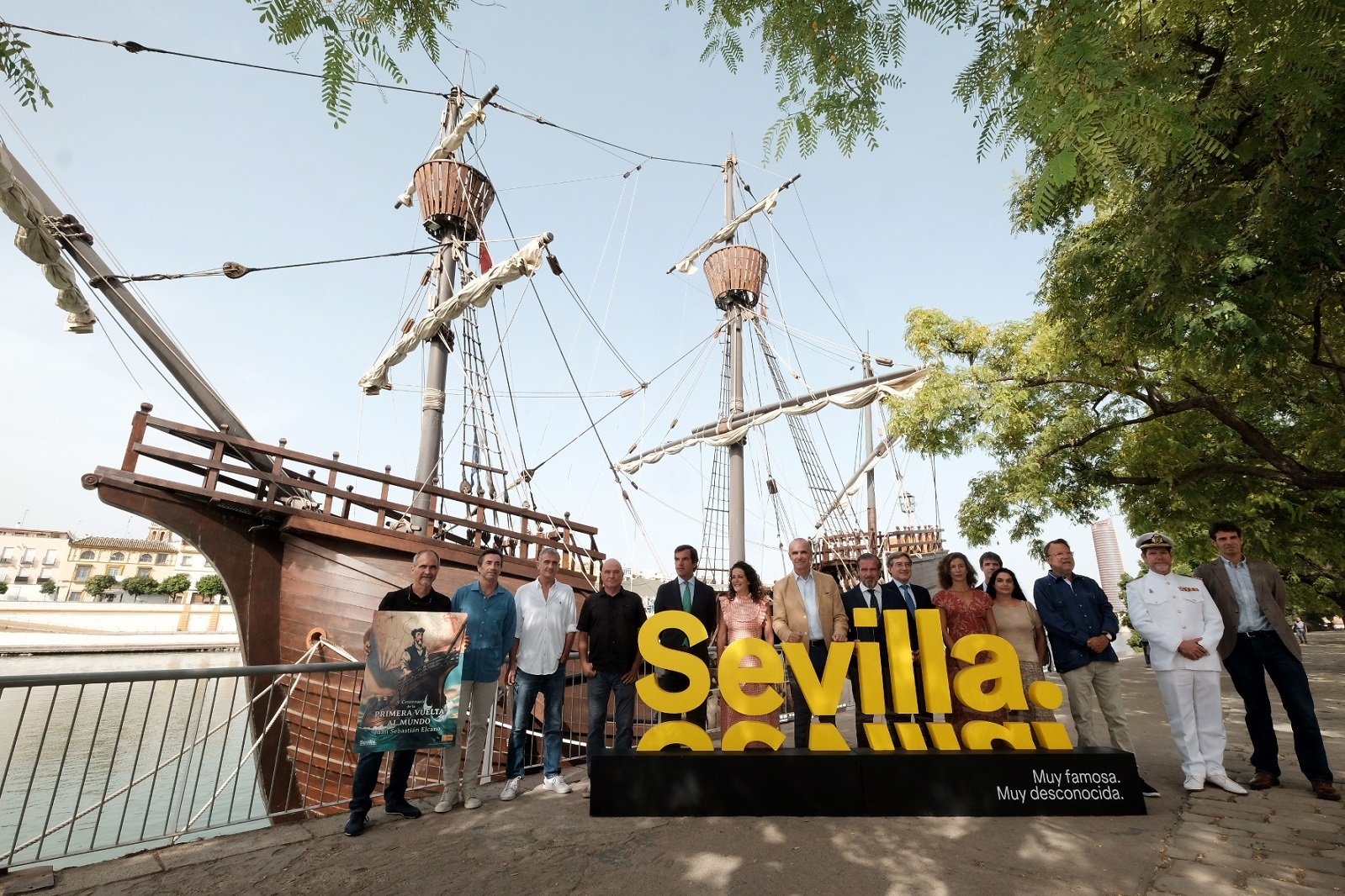Sevilla conmemora el 500 aniversario de la Primera Vuelta al Mundo con un amplio programa institucional que incluirá la presencia del Rey, un festival marítimo y espectáculos de la Fura dels Baus en el río y otro de luces con drones. en la Plaza de España